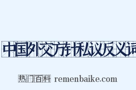 中国外交方针私议反义词是什么意思的图片